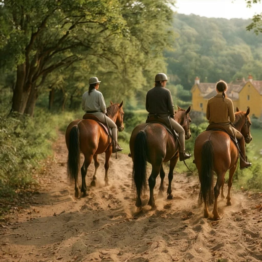 Balade à cheval en Dordogne, autour de Châtres